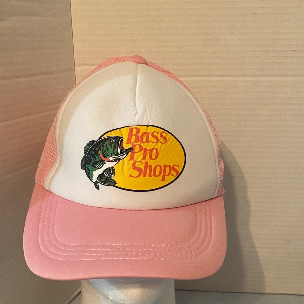 Bass Pro Shops Pink and White Cap